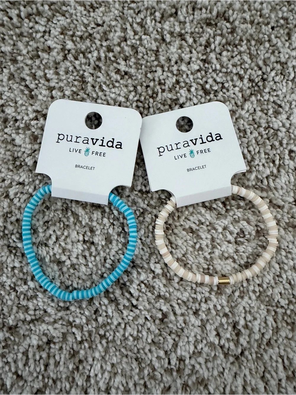 Pura Vida Bracelet Set of 2 – Blue & Neutral NWT
